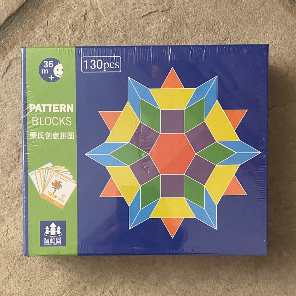 NWT NIB puzzle pattern block puzzle 36+ months educational colorful